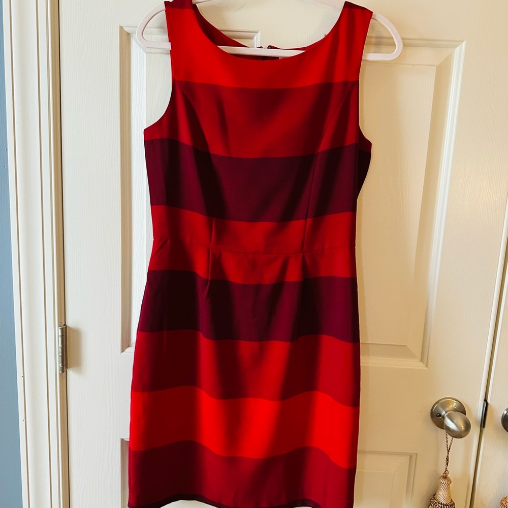 Banana Republic Red and Black Sheath Mini Dress